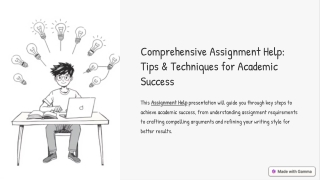 Comprehensive Assignment Help Tips and Techniques for Academic Success