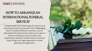 How to Arrange an International Funeral Service?