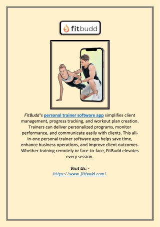 Personal Trainer Software App for Seamless Coaching | FitBudd