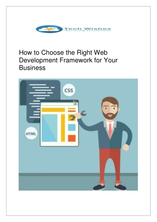 How to Choose the Right Web Development Framework for Your Business