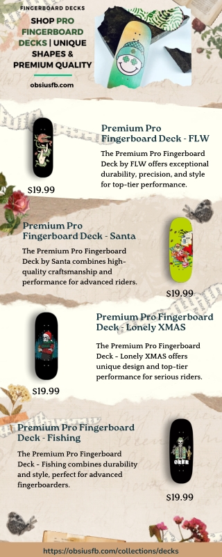 Shop Pro Fingerboard Decks - Unique Shapes & Premium Quality