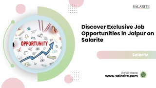 Discover Exclusive Job Opportunities in Jaipur on Salarite