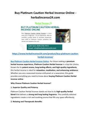 Buy Platinum Caution Herbal Incense Online - herbalincense24