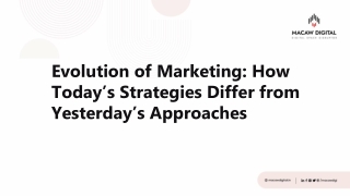 Evolution of Marketing How Today’s Strategies Differ from Yesterday’s Approaches