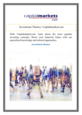 Investment Themes | Capitalmarkets.net