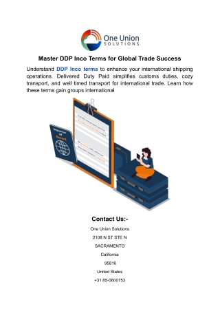 Master DDP Inco Terms for Global Trade Success