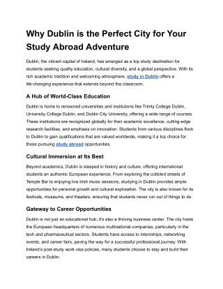 Why Dublin is the Perfect City for Your Study Abroad Adventure (1)