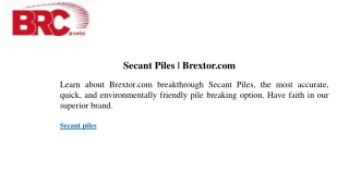 Secant Piles  Brextor.com