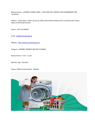 LAUNDRY-WEBSITE_LAUNDRY LOUNGE DUBAI - UAE'S FIRST SELF SERVICE COIN LAUNDROMAT AND Laundrette