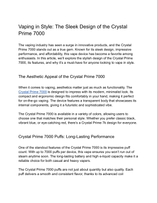 Crystal Prime 7000