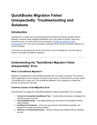 QuickBooks Migration Failed Unexpectedly_ Troubleshooting and Solutions