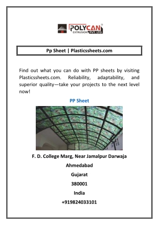 Pp Sheet | Plasticssheets.com