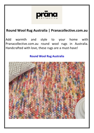 Round Wool Rug Australia Pranacollective.com.au