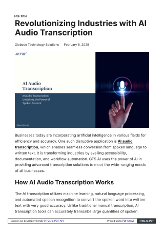 Revolutionizing Industries with AI Audio Transcription