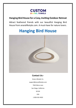 Hanging Bird House for a Cozy, Inviting Outdoor Retreat
