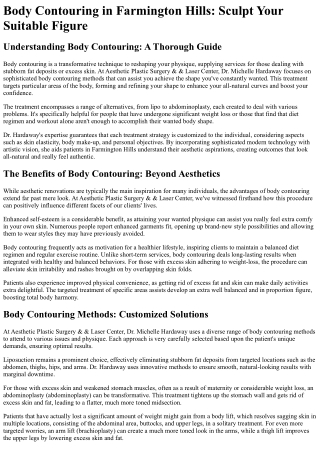 Body Contouring Michigan