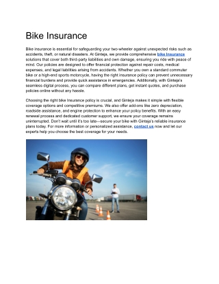 Bike Insurance