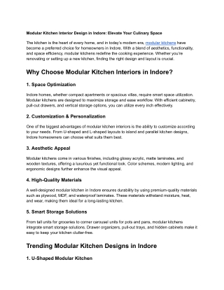 Modular Kitchen Interior Design