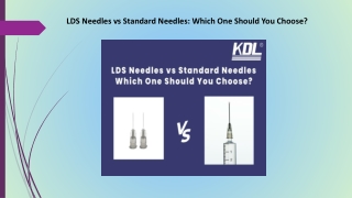 LDS Needles vs Standard Needles: Which One Should You Choose?