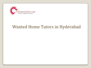 Home Tutors in Hyderabad