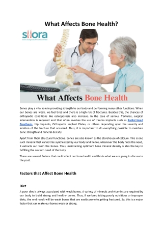 What Affects Bone Health