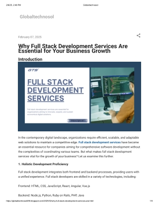 Why Full Stack Development Services Are Essential for Your Business Growth