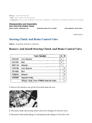 Caterpillar Cat D6H XL and D6H XR SERIES II TRACTOR (Prefix 8SK) Service Repair Manual Instant Download (8SK00001 and up