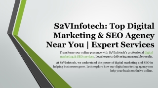 S2VInfotech: Top Digital Marketing & SEO Agency Near You | Expert Services