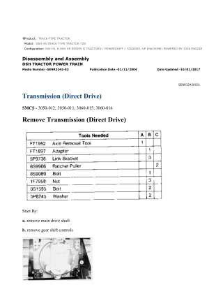 Caterpillar Cat D6H XR TRACK-TYPE TRACTOR (Prefix 7ZK) Service Repair Manual Instant Download (7ZK00001 and up)