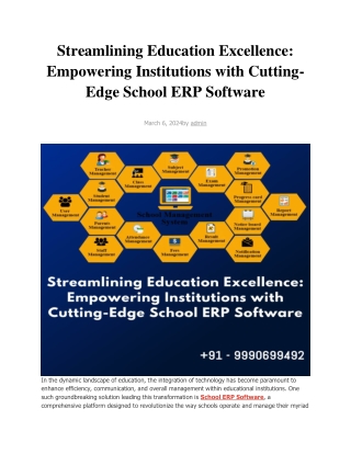 Streamlining Education Excellence Empowering Institutions