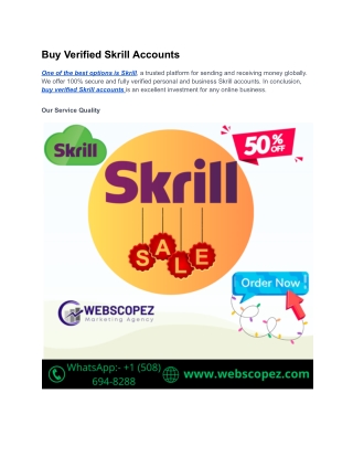 Buy Verified Skrill Accounts