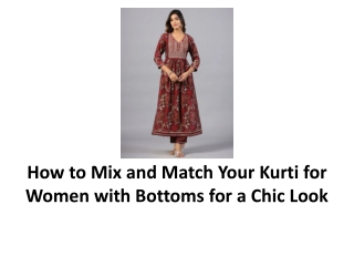 How to Mix and Match Your Kurti for a chic look