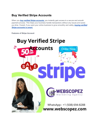 Buy Verified Stripe Accounts