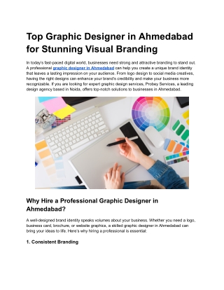 Top Graphic Designer in Ahmedabad for Stunning Visual Branding