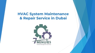 HVAC System Maintenance & Repair Service in Dubai