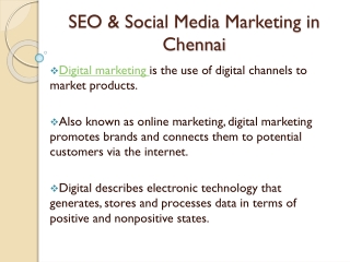 SEO & Social Media Marketing in Chennai