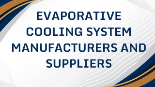 Evaporative Cooling System Manufacturers and suppliers