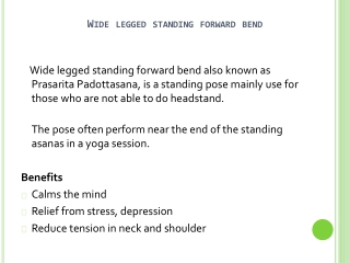 How To Do Wide Legged Standing Forward Bend