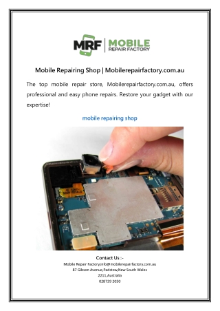 Mobile Repairing Shop | Mobilerepairfactory.com.au