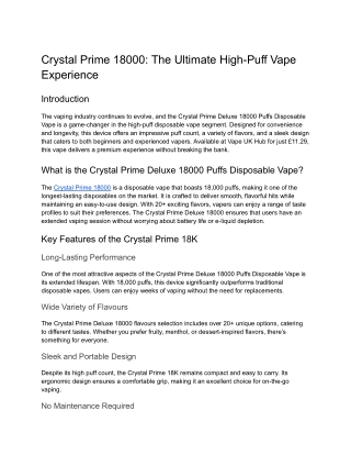 Crystal Prime 18000
