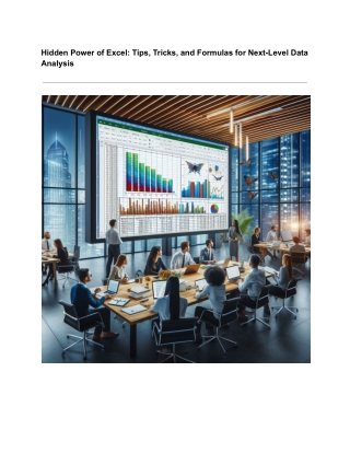 Hidden Power of Excel Tips, Tricks, and Formulas for Next-Level Data Analysis