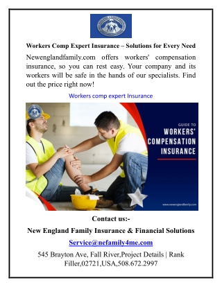 Workers Comp Expert Insurance – Solutions for Every Need