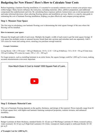 A Step-by-Step Guide to Calculating Laminate Flooring Costs