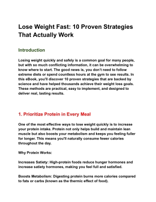 Lose Weight Fast: 10 Proven Strategies That Actually Work