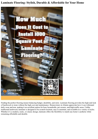 Why Laminate Flooring is a Great Option for Atlanta Homes
