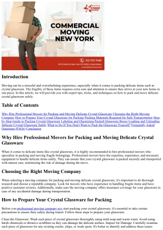 How to Pack and Move Delicate Crystal Glassware Safely