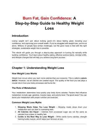 Burn Fat, Gain Confidence_ A Step-by-Step Guide to Healthy Weight Loss