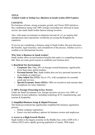 Business Setup Process KSA