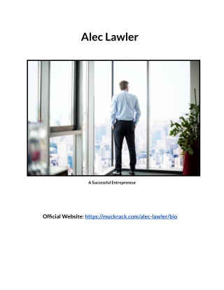 Alec Lawler - A Successful Entrepreneur