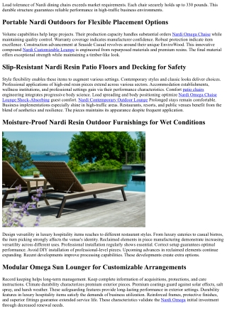 Sleek Resin Patio Furniture for Contemporary Outdoor Oases